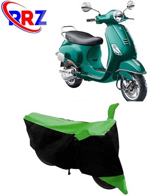 RRZ Waterproof Two Wheeler Cover for Vespa(Vespa VXL 150, Black, Green)