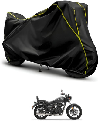 CODOKI Waterproof Two Wheeler Cover for Royal Enfield(Meteor 350, Black, Black)
