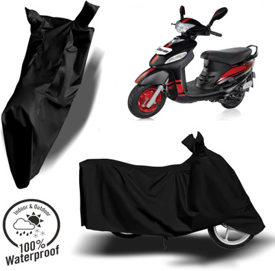 ROYAL AUTO MART Waterproof Two Wheeler Cover for Mahindra(Rodeo RZ, Black)