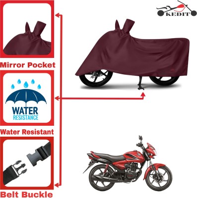 KEDIT Two Wheeler Cover for Honda(CB Shine SP, Maroon)