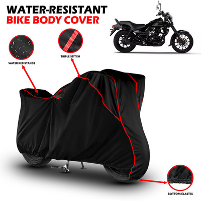 GKG Waterproof Two Wheeler Cover for Bajaj(Avenger Street 220, Black, Red)