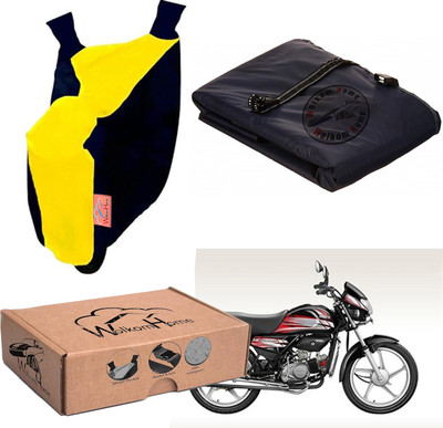 WolkomHome Waterproof Two Wheeler Cover for Hero(Yellow, Blue)