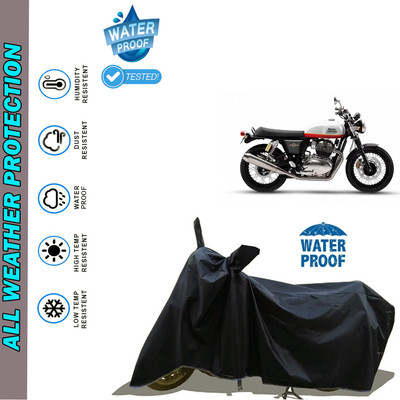 AutoGalaxy Waterproof Two Wheeler Cover for Royal Enfield(Interceptor 650, Black)