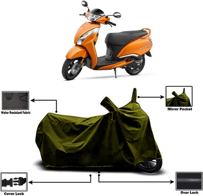 Amexride Two Wheeler Cover for TVS(Jupiter 125, Green)