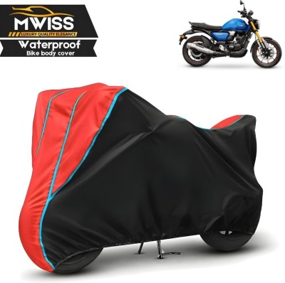 Mwiss Waterproof Two Wheeler Cover for TVS(Pep Plus, Black, Red)