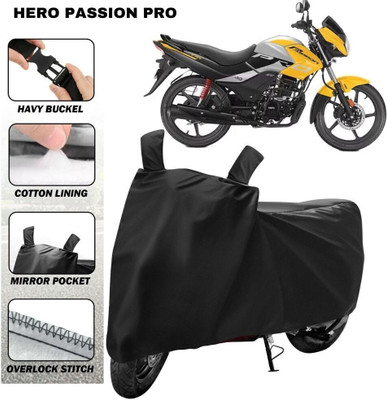 Car Styling Waterproof Two Wheeler Cover for Hero(Passion Pro, Black)