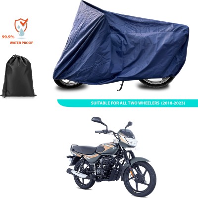 PAGORA Waterproof Two Wheeler Cover for Bajaj(CT100, Blue)