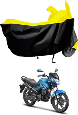 Amexride Two Wheeler Cover for Hero(Glamour FI, Black, Yellow)