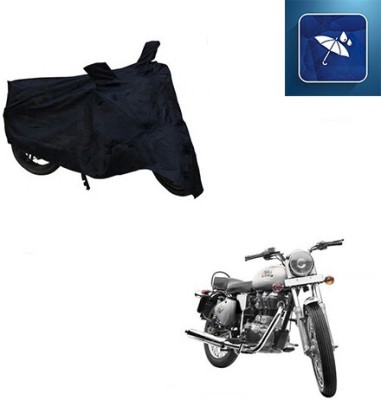 MMSSTAR Waterproof Two Wheeler Cover for Royal Enfield(Bullet 350, Black)