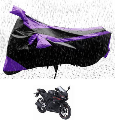 RONISH Waterproof Two Wheeler Cover for Yamaha(R15 V3, Purple, Black)