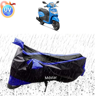 Mdstar Waterproof Two Wheeler Cover for Bajaj(Pulsar, Blue, Black)