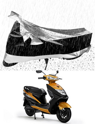 Mdstar Waterproof Two Wheeler Cover for Ampere(REO, Silver, Black)