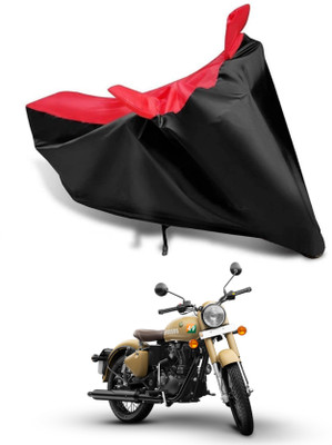 KEDIT Two Wheeler Cover for Royal Enfield(Classic 350 Signals, Red, Black)