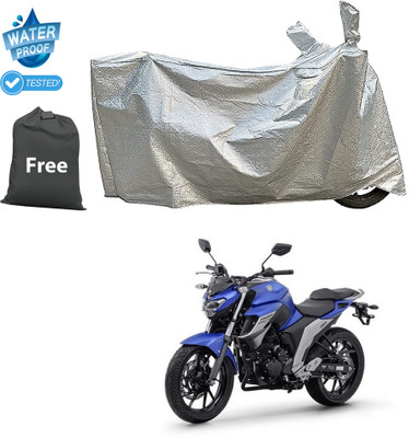 GOSHIV-car and bike accessories Waterproof Two Wheeler Cover for Yamaha(Fazer, Silver)