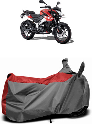 Mdstar Waterproof Two Wheeler Cover for Bajaj(Pulsar NS 160, Red, Grey)