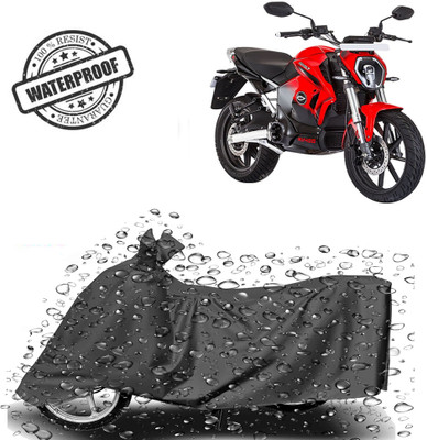 ROYAL AUTO MART Waterproof Two Wheeler Cover for Revolt(RV 400, Grey)