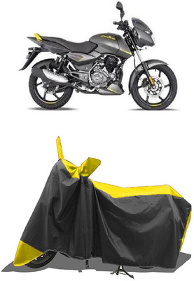 SUGASHRI Waterproof Two Wheeler Cover for Bajaj(Pulsar 150, Yellow, Black)