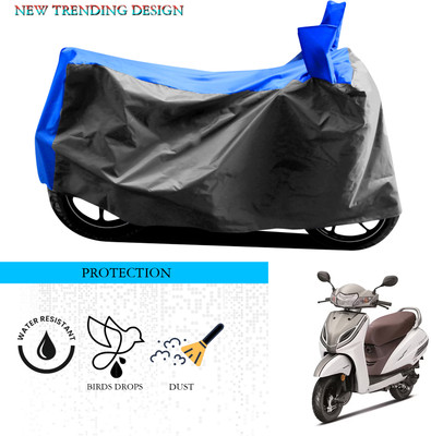ANTHUB Waterproof Two Wheeler Cover for Honda(Activa 5G, Grey, Blue)
