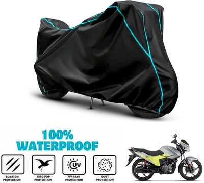 ANTHUB Waterproof Two Wheeler Cover for Hero(MotoCorp Glamour, Black)