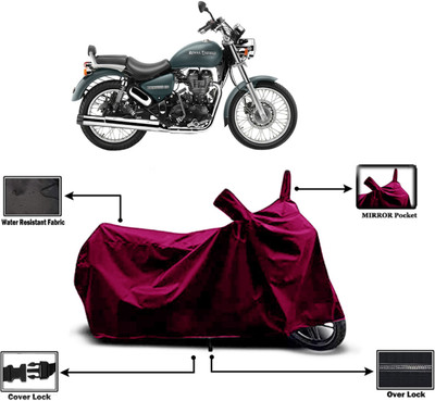 Amexride Two Wheeler Cover for Royal Enfield(Thunderbird 500, Maroon)