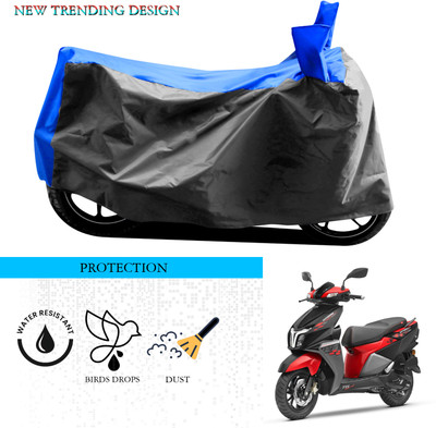 ANTHUB Waterproof Two Wheeler Cover for TVS(Ntorq 125, Grey, Blue)