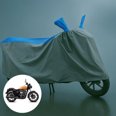 PAGORA Waterproof Two Wheeler Cover for Royal Enfield(Thunderbird 350, Grey, Blue)