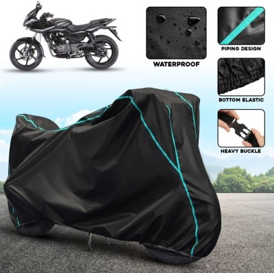 xodi Two Wheeler Cover for Bajaj(Pulsar 220F, Black, Blue)