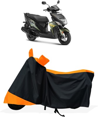 Tricway Two Wheeler Cover for Yamaha(Cygnus Ray ZR BS6, Orange)