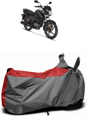 RM Collections Waterproof Two Wheeler Cover for Hero(Glamour FI, Red, Grey)