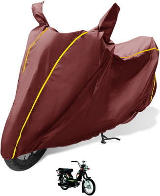MOCKHE Waterproof Two Wheeler Cover for TVS(Luna, Maroon)