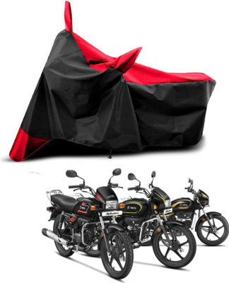 AASHTIK MART Two Wheeler Cover for Universal For Bike(Splendor Plus, Red, Black)