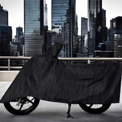 SK AUTO Waterproof Two Wheeler Cover for Yamaha(Fascino 125 FI, Black)