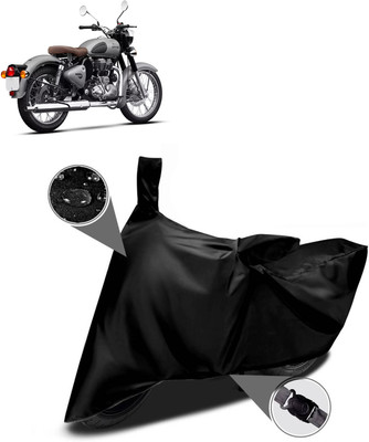 AutoGalaxy Waterproof Two Wheeler Cover for Royal Enfield(Classic Gunmetal, Black)