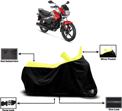 Amexride Two Wheeler Cover for Hero(Passion Pro i3S, Yellow)