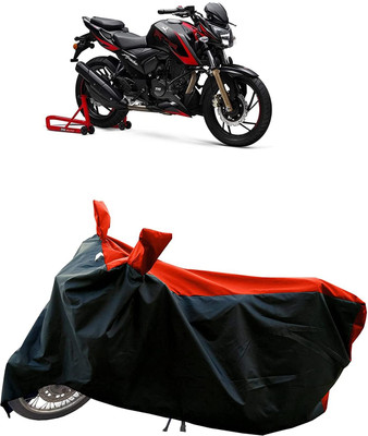 KEDIT Two Wheeler Cover for TVS(Apache RTR 200 4V, Red, Black)