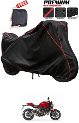 DeepShakshi AUTOMOTIVE Two Wheeler Cover for Ducati(Monster 82, Black)