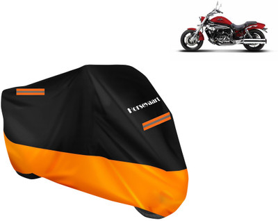 Horseyaart Waterproof Two Wheeler Cover for Hyosung(Aquila Pro 650, Orange, Black)