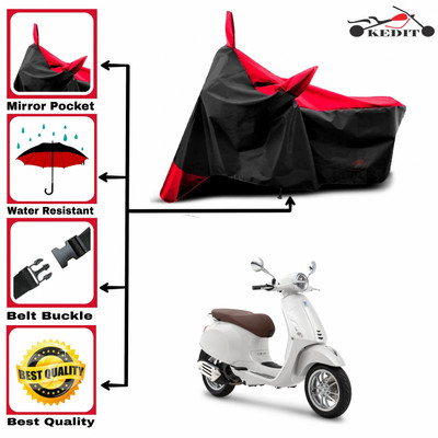 AASHTIK MART Two Wheeler Cover for Piaggio(Vespa SXL, Red, Black)