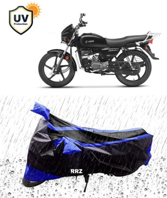 RRZ Waterproof Two Wheeler Cover for Hero(Splendor, Black, Blue)