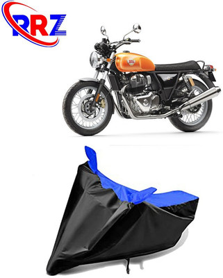 RRZ Waterproof Two Wheeler Cover for Royal Enfield(Interceptor 650, Black, Blue)