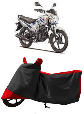 GROFATIK Two Wheeler Cover for Suzuki(Hayate EP, Red, Black)