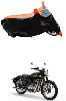 VESMEI Two Wheeler Cover for Royal Enfield(350, Orange)