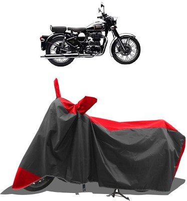 KEDIT Two Wheeler Cover for Royal Enfield(Classic Chrome, Red)