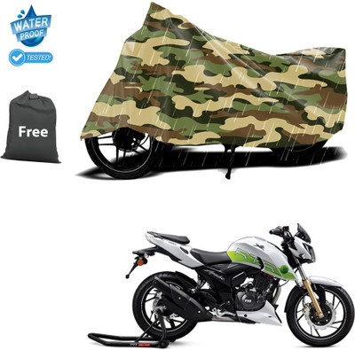 CODOKI Waterproof Two Wheeler Cover for TVS(Apache RTR 200 Fi E100, Yellow)