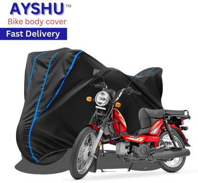 AYSHU Waterproof Two Wheeler Cover for TVS(XL 100 Heavy Duty, Black, Red)
