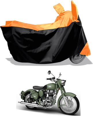 Amexride Two Wheeler Cover for Royal Enfield(Battle Green, Multicolor)