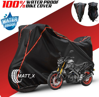 MATT_X Waterproof Two Wheeler Cover for Yamaha(MT 15, Black, Blue)