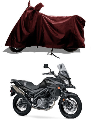 GROFATIK Two Wheeler Cover for Suzuki(V-Strom 650 XT, Maroon)