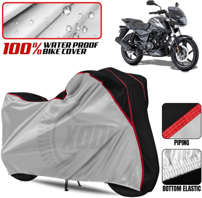 xodi Waterproof Two Wheeler Cover for Bajaj(Pulsar, Silver, Black)