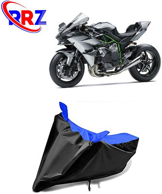 RRZ Waterproof Two Wheeler Cover for Kawasaki(Ninja H2R, Black, Blue)